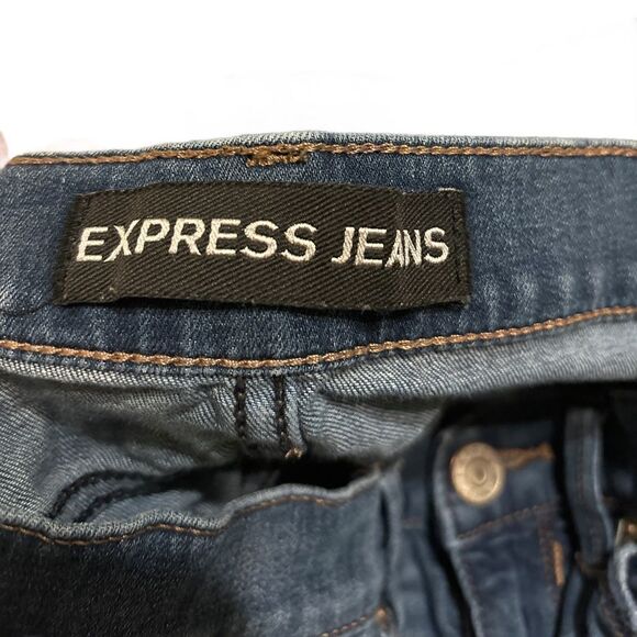 Express Mid Rise Cropped Destructed Denim - Picture 8 of 8